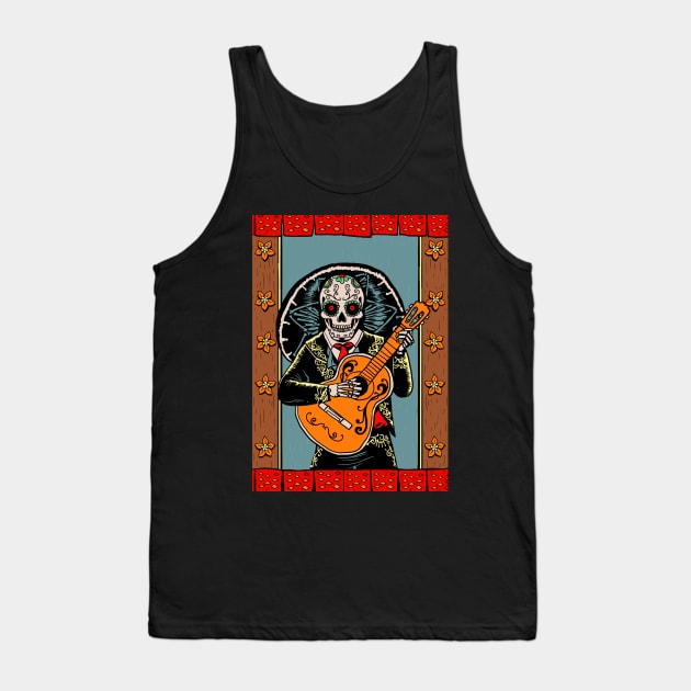 Solo Mariachi Dia De Los Muertos Tank Top by MCAL Tees